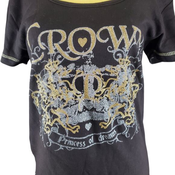 Euro Y2k Style Graphic T-Shirt W/ Built In Halter - Medium - Picture 3 of 7